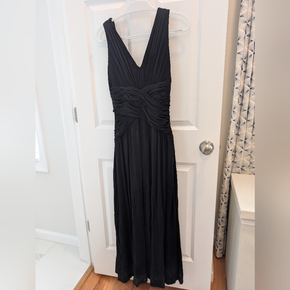 Ralph Lauren Black A-Line Maxi Chiffon Dress